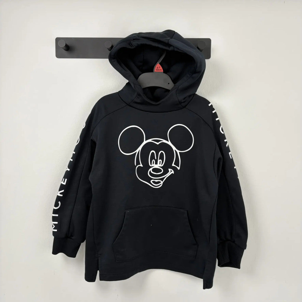 Zara Fekete Mickey egér kapucnis pulóver 122