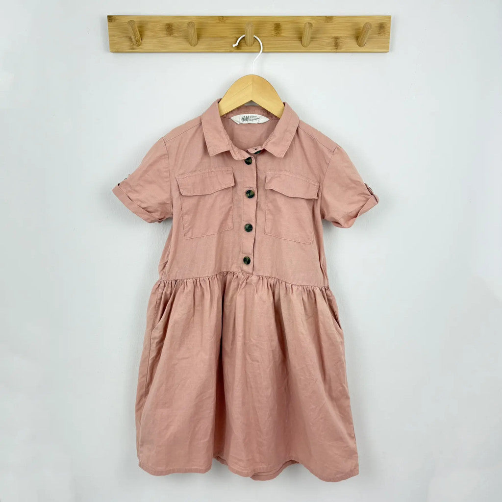 H&M rózsaszín nyári ruha 128