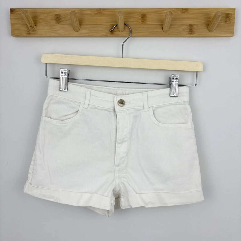 H&M fehér farmer rövidnadrág 152