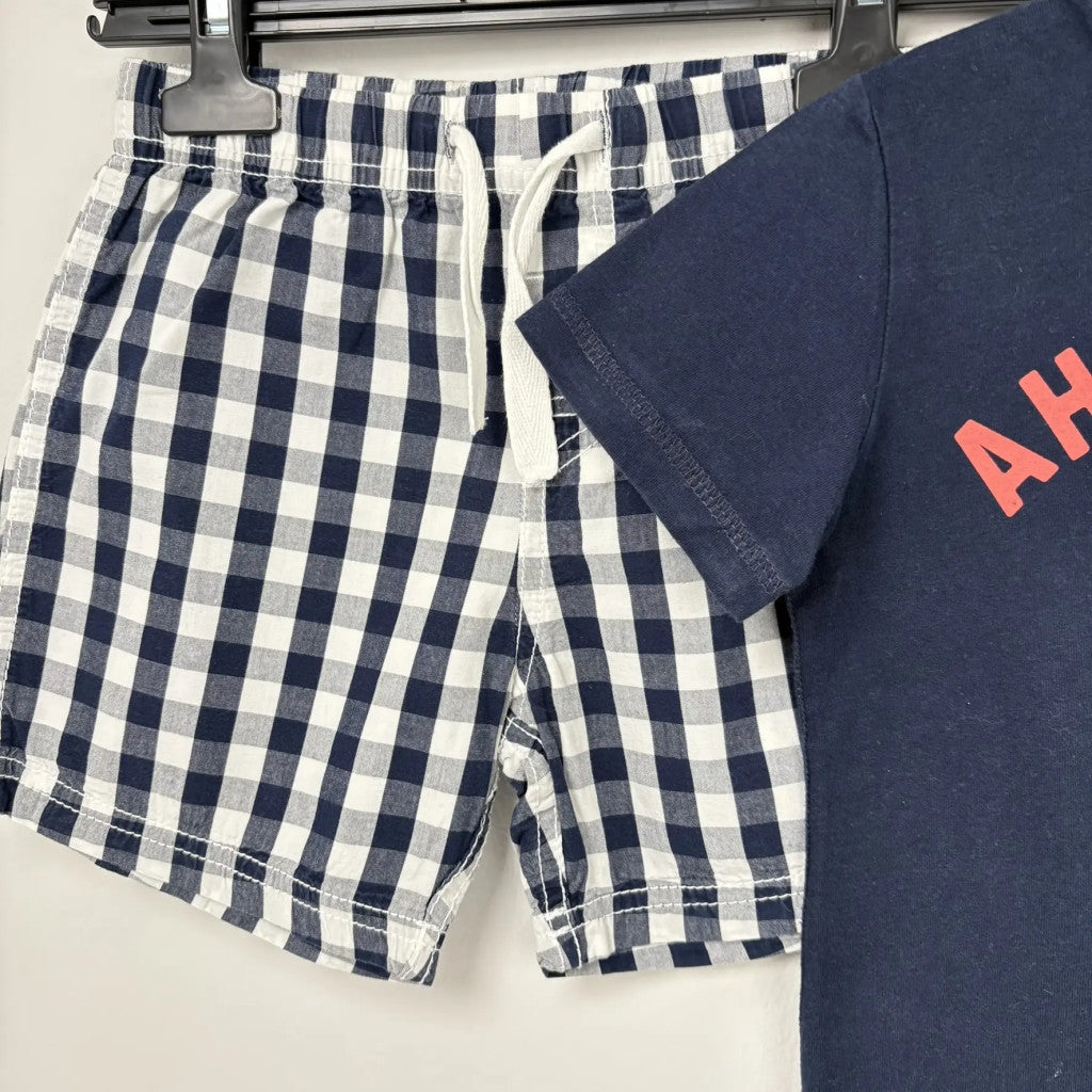 H&M Sötétkék matróz stílusú szett 98-104