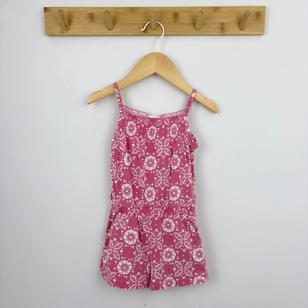 F&F rózsaszín virágmintás jumpsuit 92