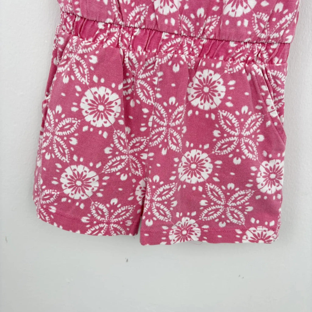 F&F rózsaszín virágmintás jumpsuit 92