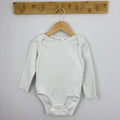 H&M egyszínű hosszú ujjú baba body 92 krém