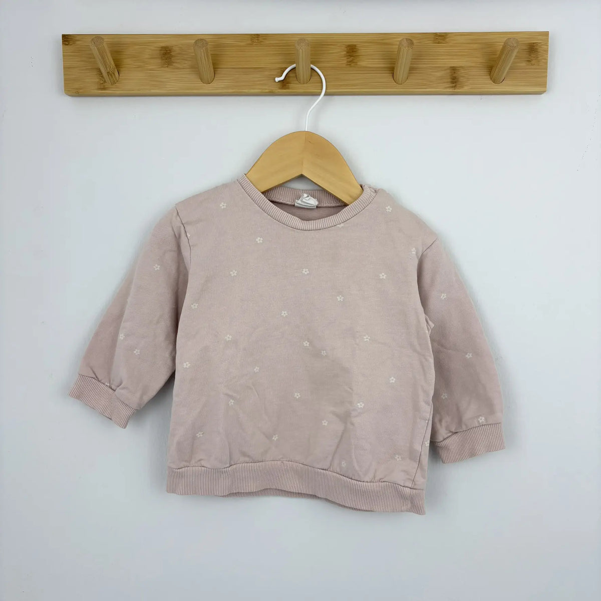 H&M halványrózsaszín apró mintás pulóver