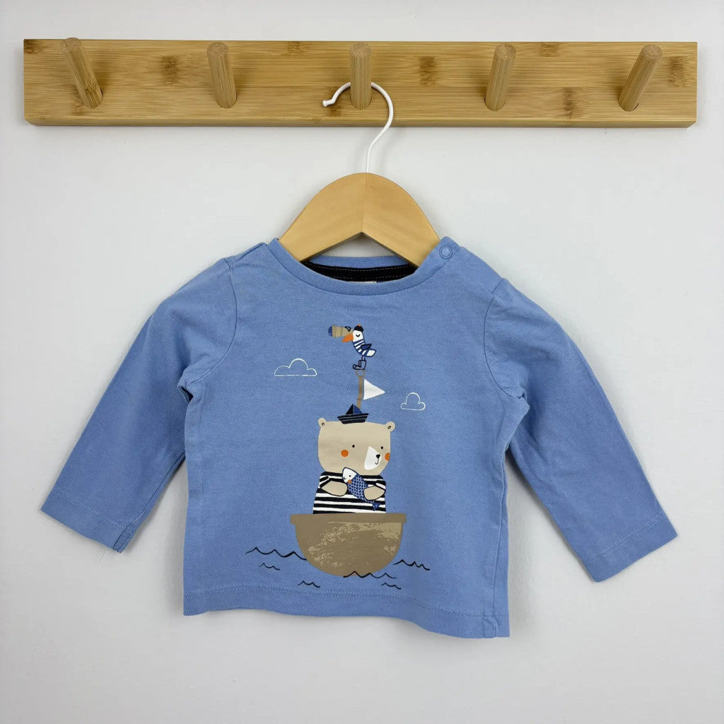 Baby Club kék macis hosszú ujjú 68
