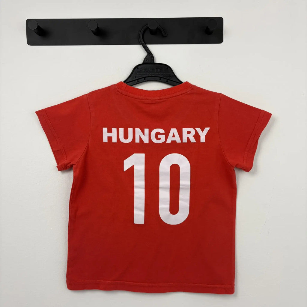 Piros Hungary címeres póló 110