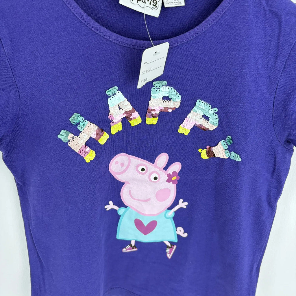 Peppa malacos flitteres póló 122/128