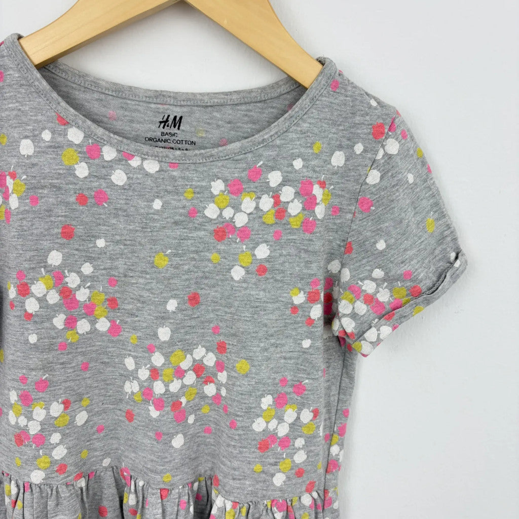 H&M szürke mintás nyári ruha 122/128