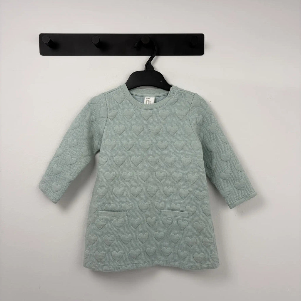 H&M Türkiz szívecskés ruha 80