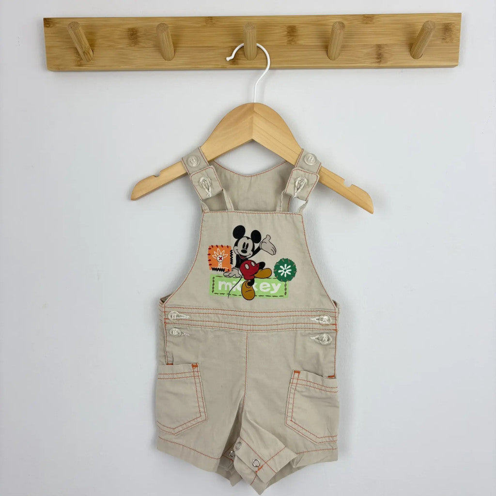 Disney bézs Mickey egeres kantáros rövidnadrág 62