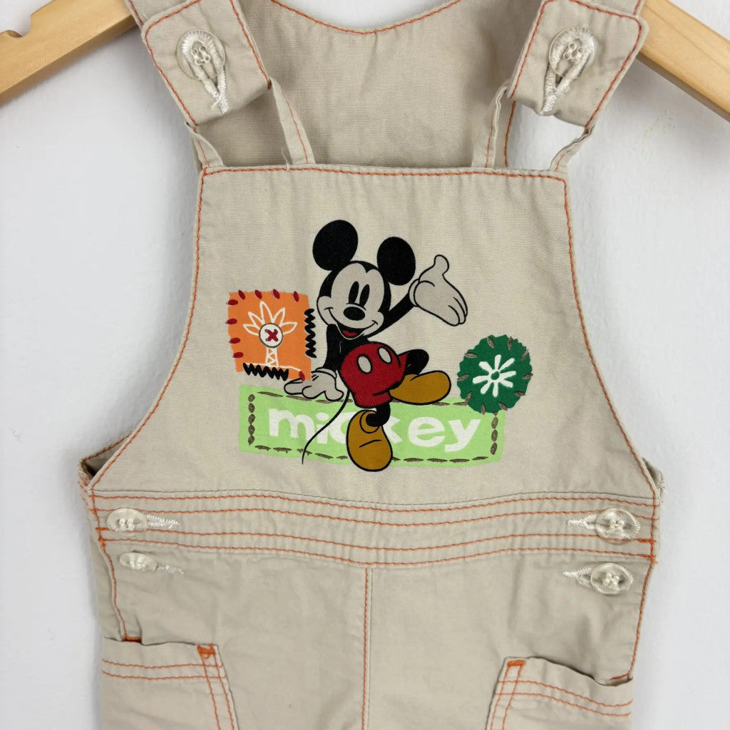 Disney bézs Mickey egeres kantáros rövidnadrág 62