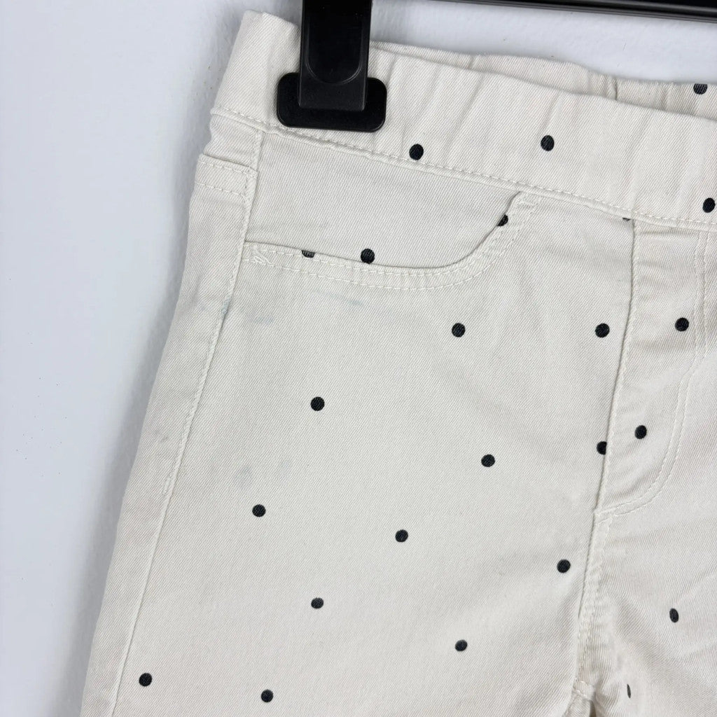 H&M pöttyös rövid farmernadrág 134