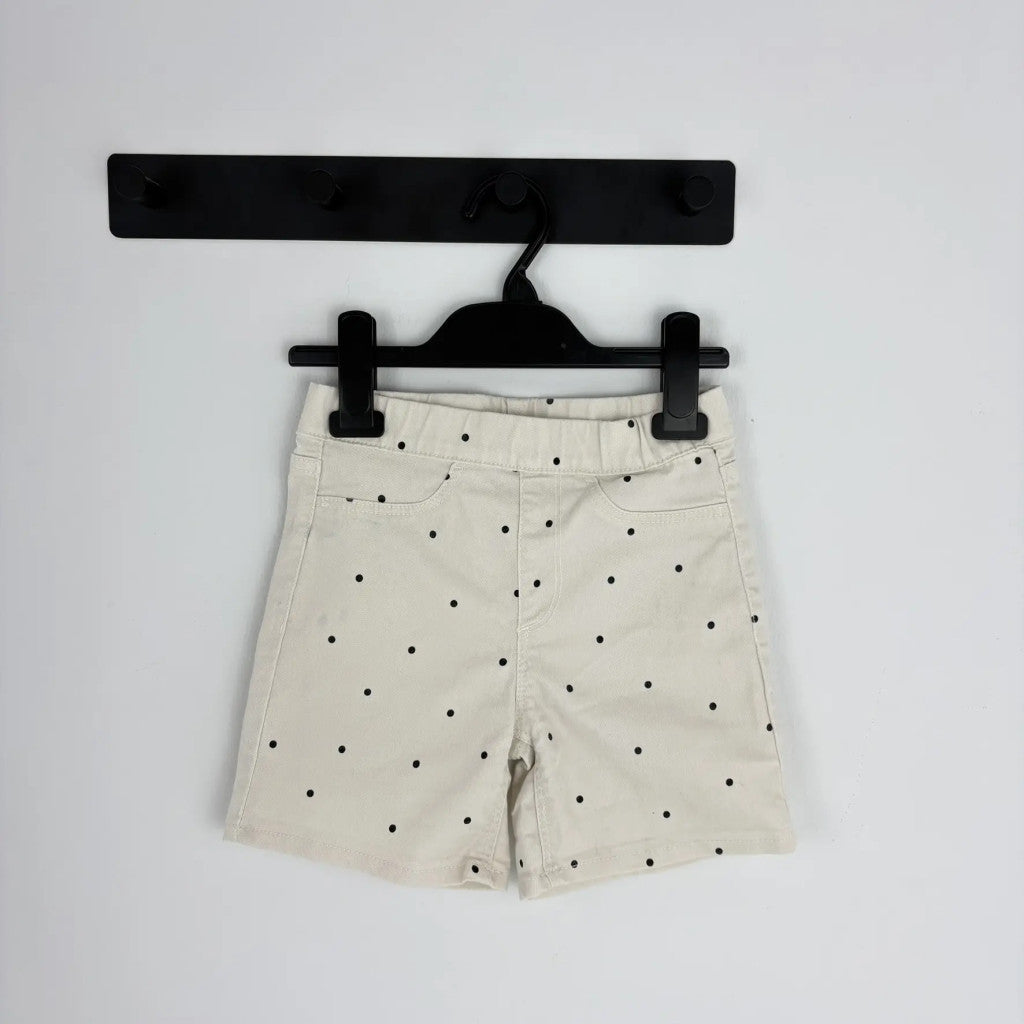 H&M pöttyös rövid farmernadrág 134