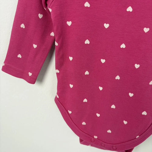 Baby Club rózsaszín szívecskés body 68