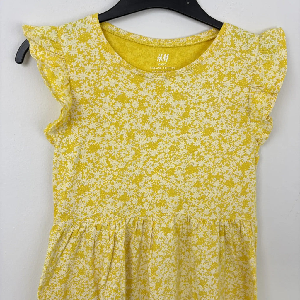 H&M sárga virágos ruha 122-128