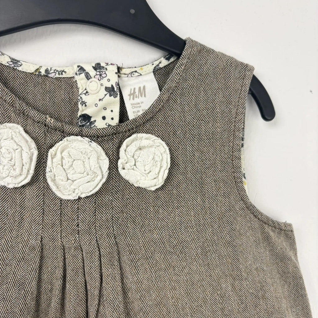 H&M Barna virágos ruha 86