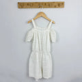 C&A fehér csipkés jumpsuit 134/140