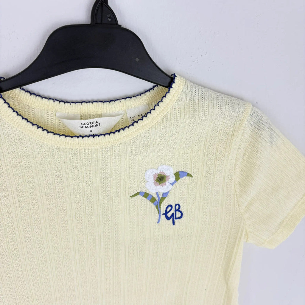 H&M bordázott mintás póló 134-140