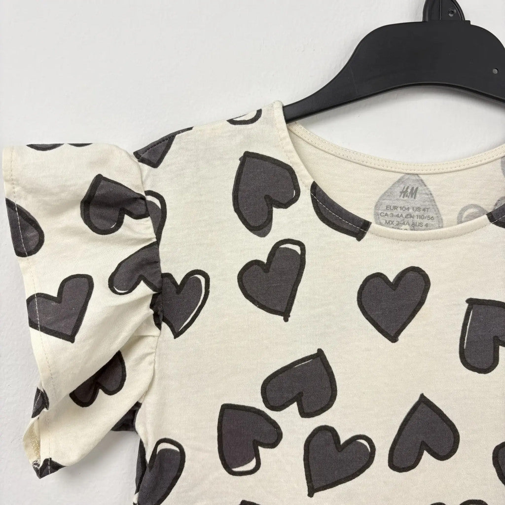 H&M szívecskés kislány ruha 104
