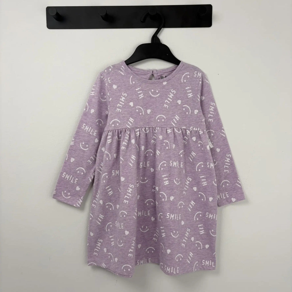 F&F Basics lila smile mintás ruha 92