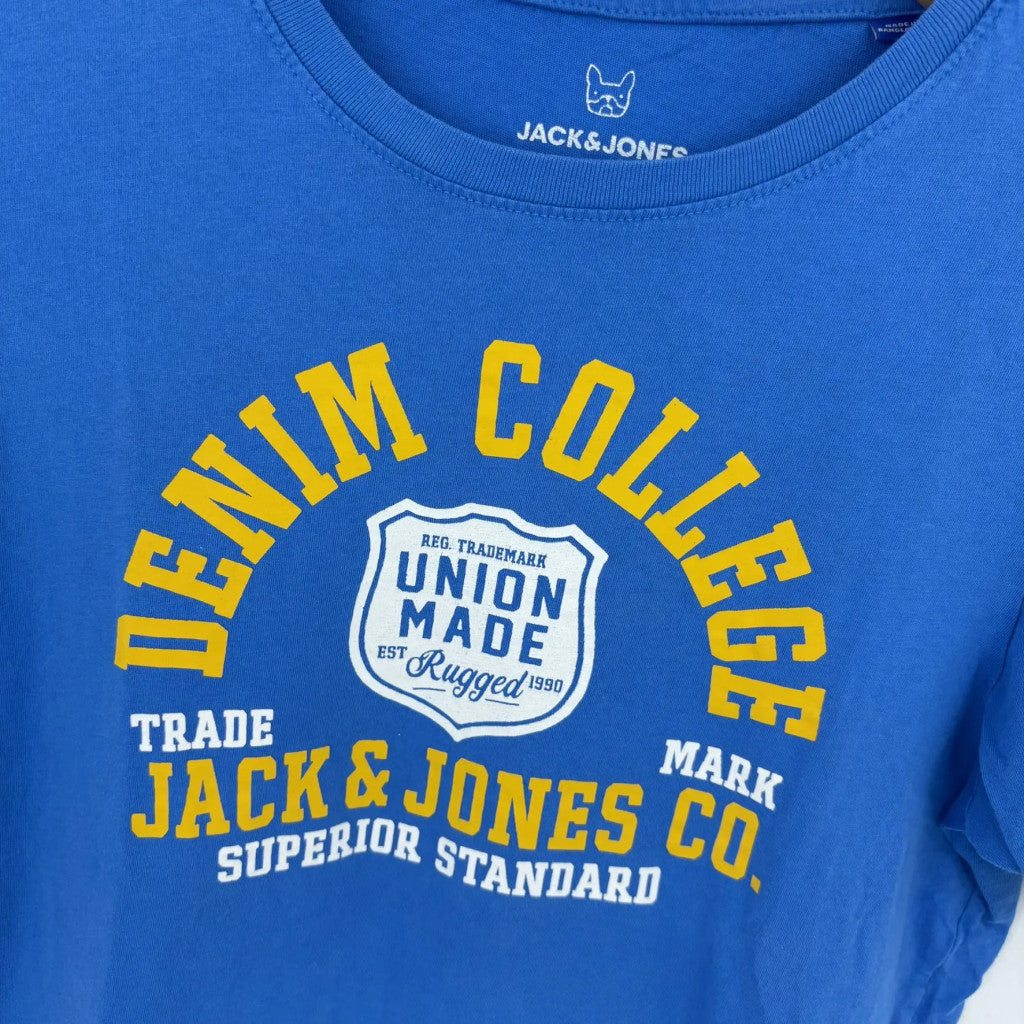 Jack & Jones kék feliratos póló 164