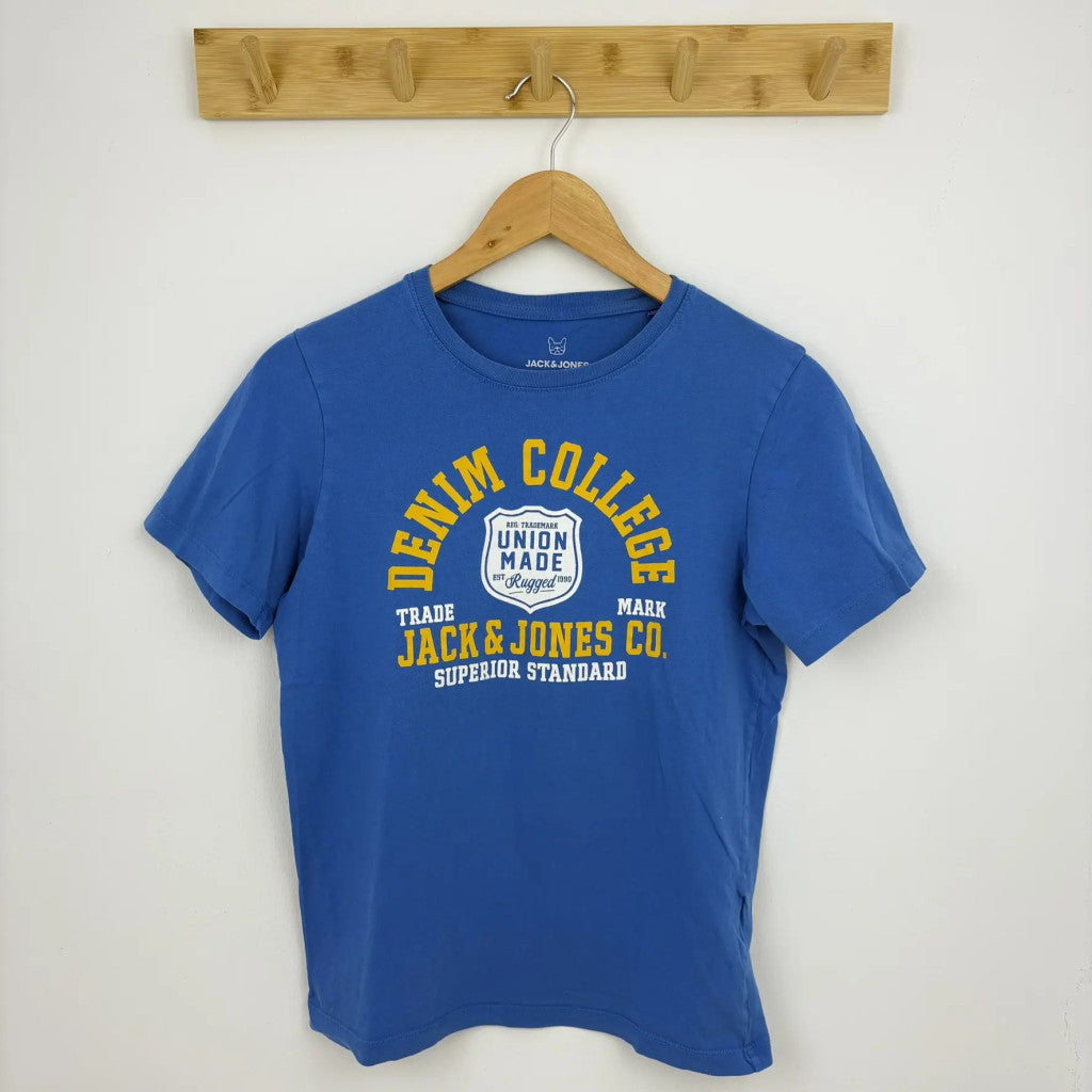 Jack & Jones kék feliratos póló 164