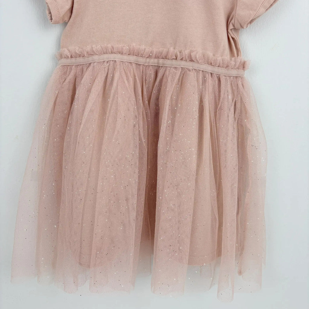 H&M rózsaszín tüllös alkalmi ruha 92