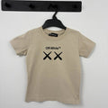 Off-White bézs mintás póló 92