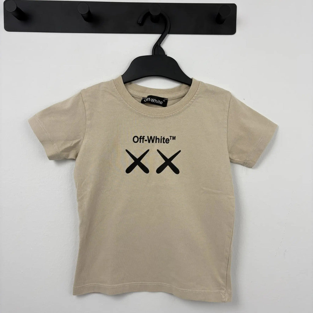 Off-White bézs mintás póló 92