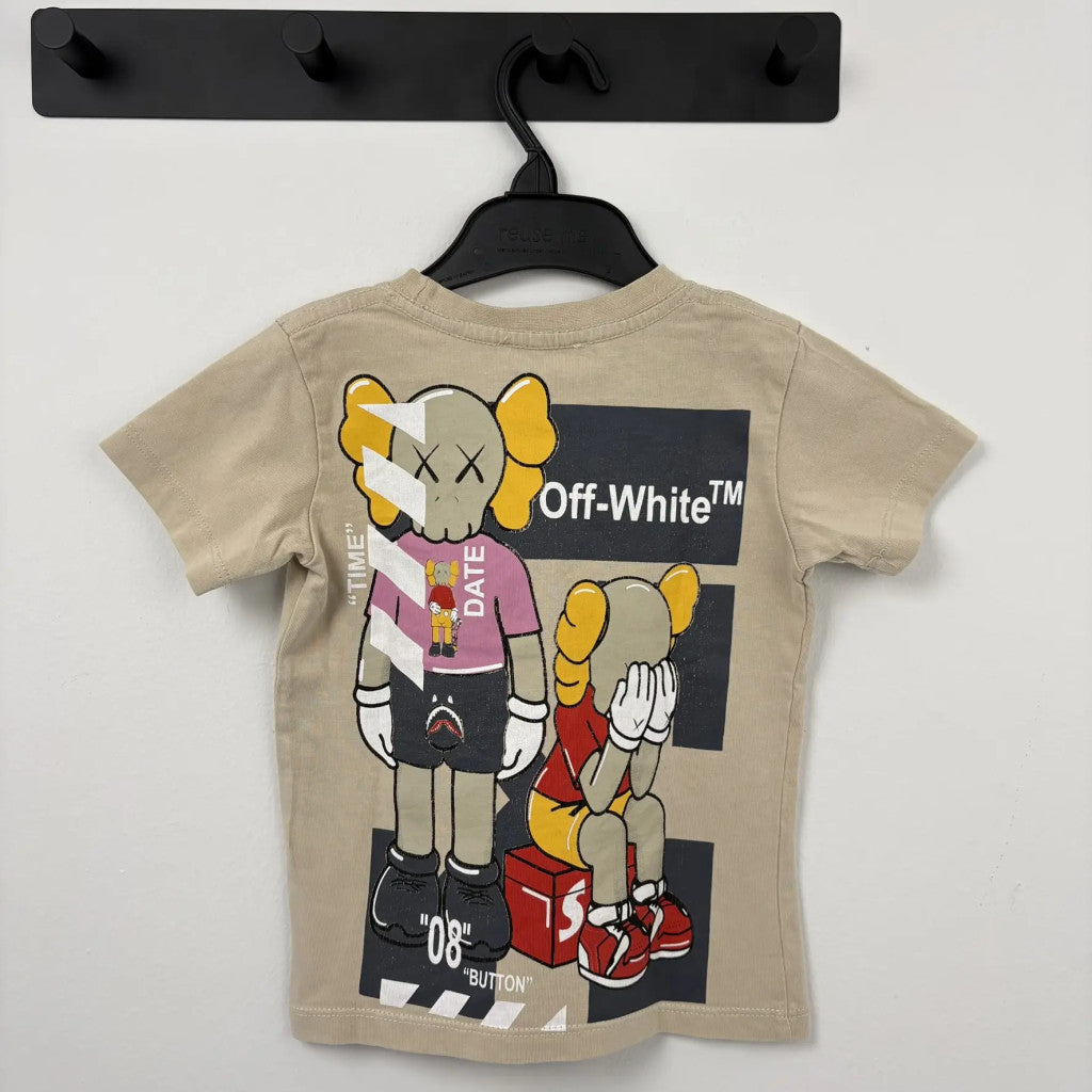 Off-White bézs mintás póló 92