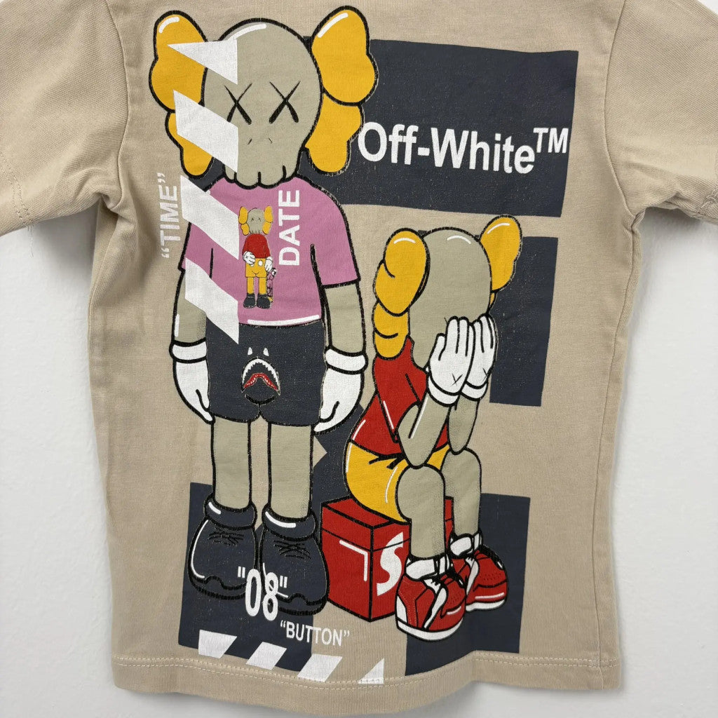 Off-White bézs mintás póló 92