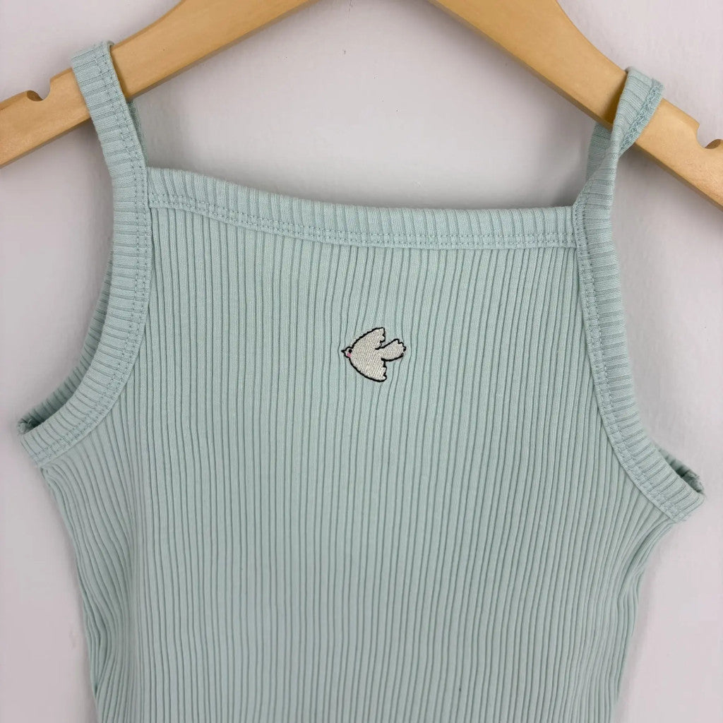 H&M bordázott, pántos top 122/128