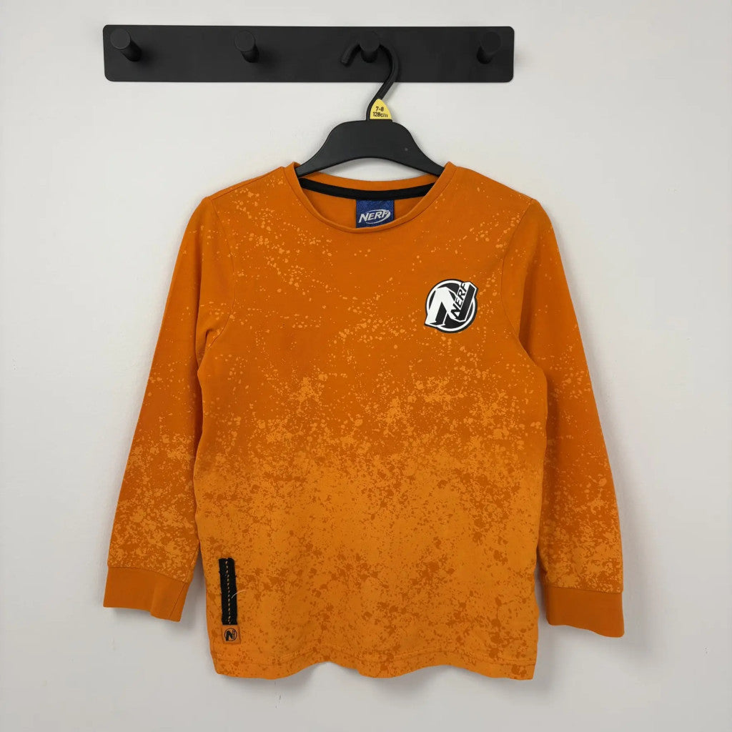 F&F Narancs nerf mintás hosszú ujjú felső 128