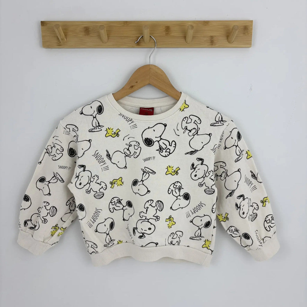 Snoopy mintás pulóver 122