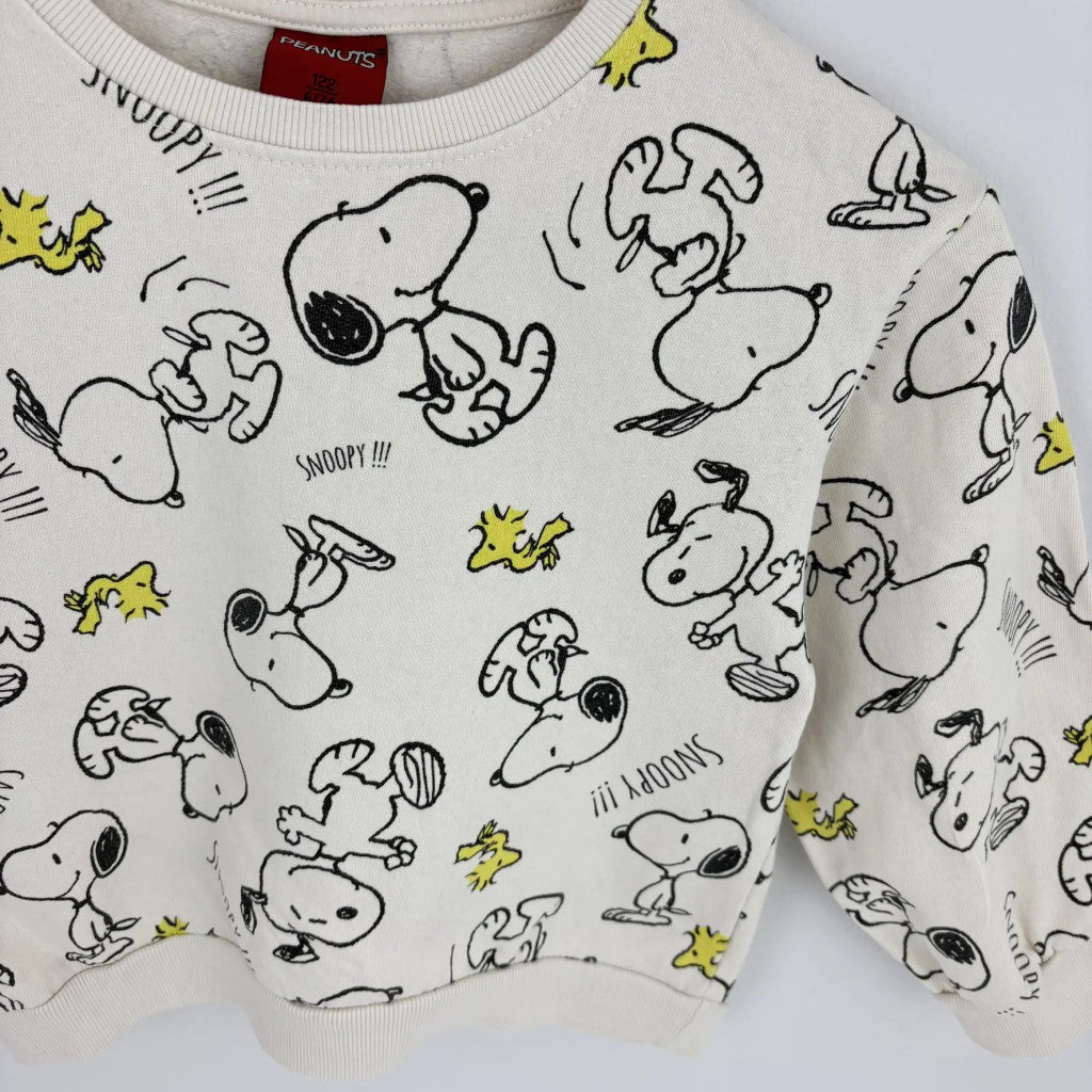 Snoopy mintás pulóver 122