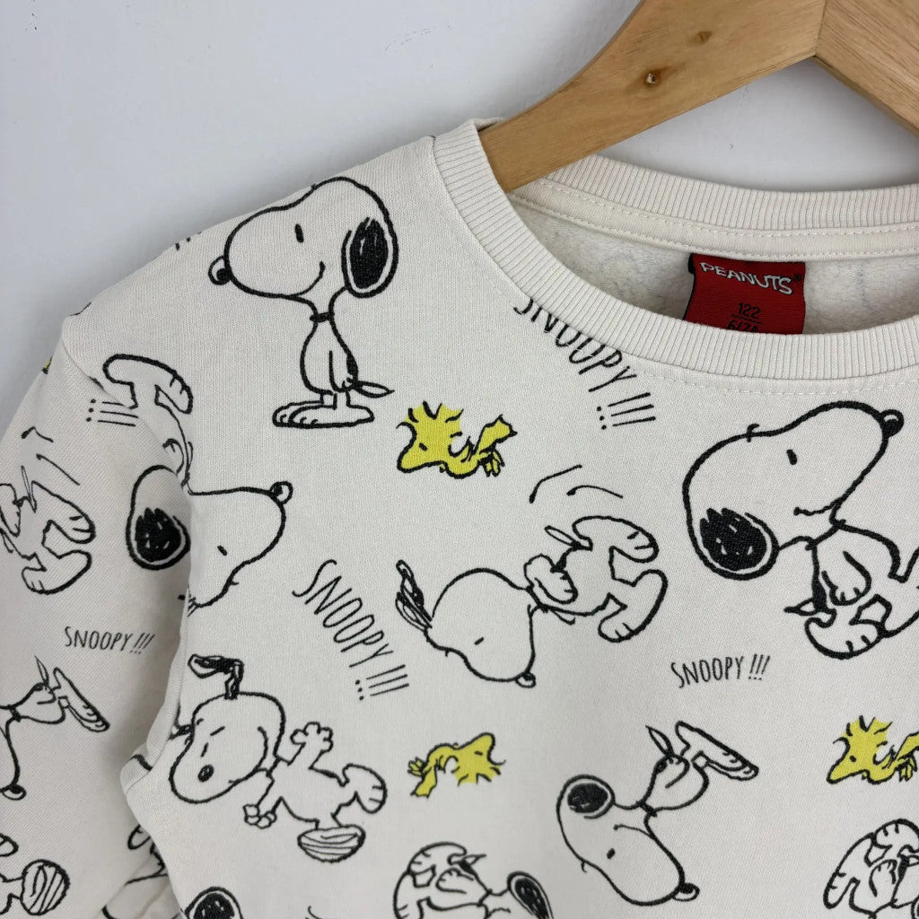 Snoopy mintás pulóver 122