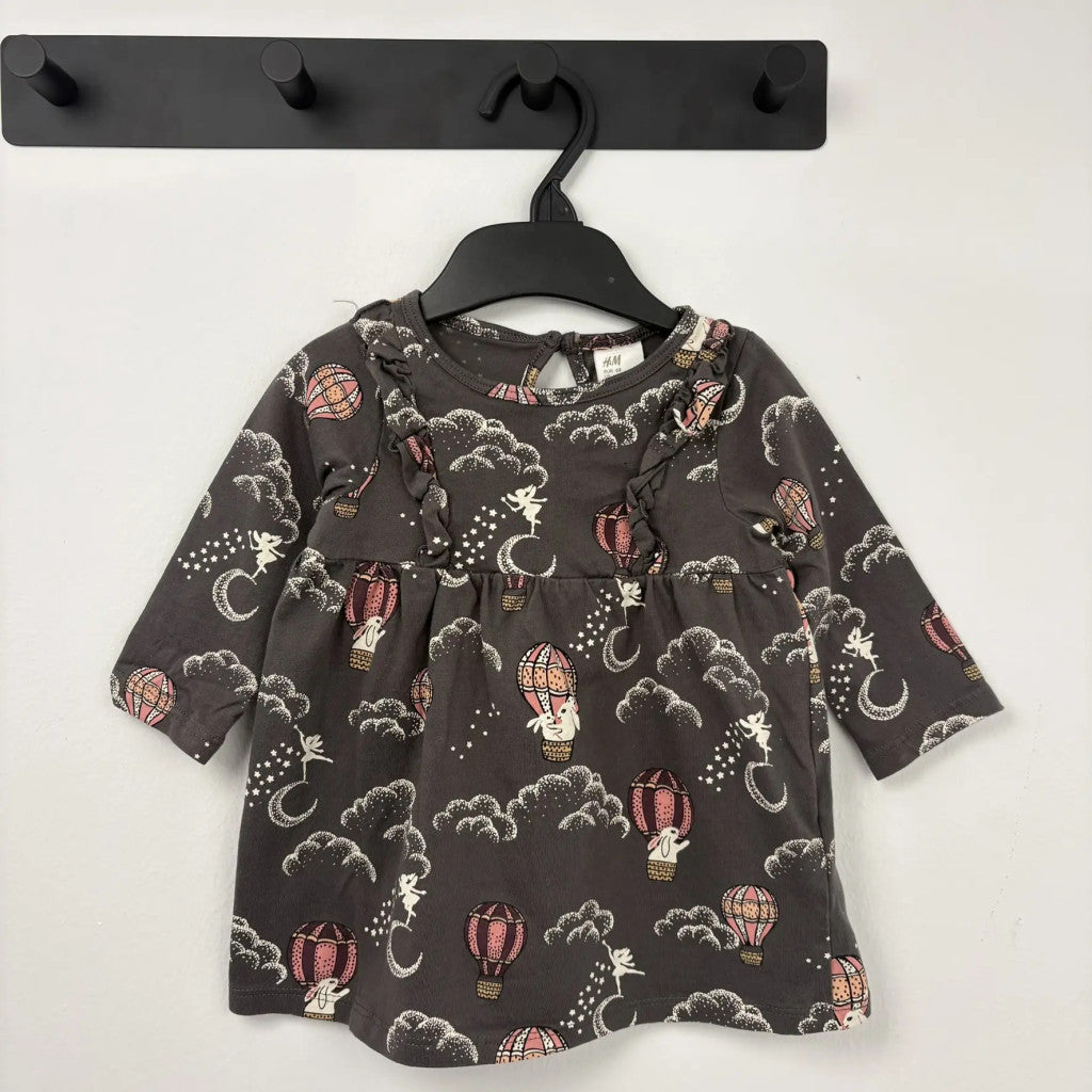 H&M Szürke mintás babaruha (68)