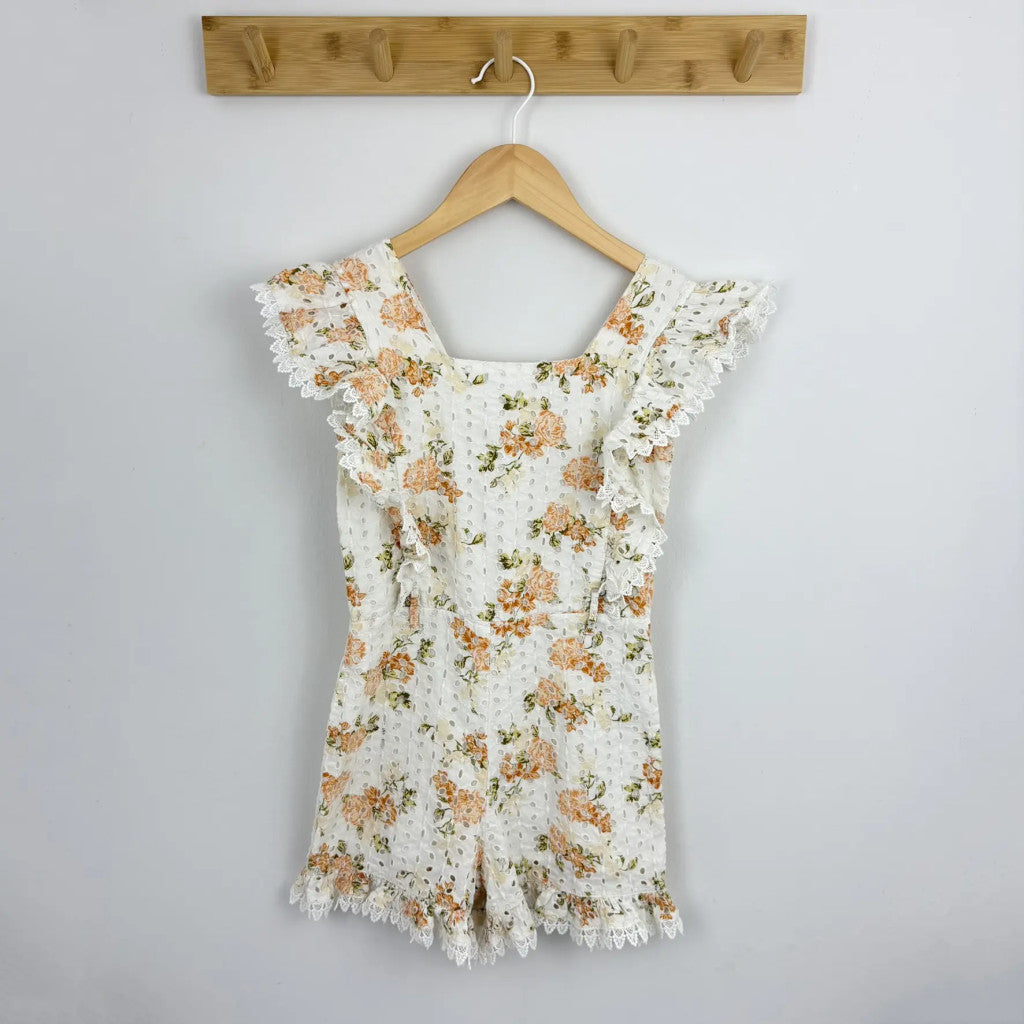 River Island fehér virágmintás jumpsuit 134