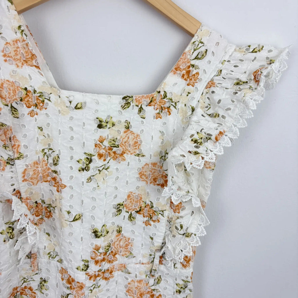River Island fehér virágmintás jumpsuit 134