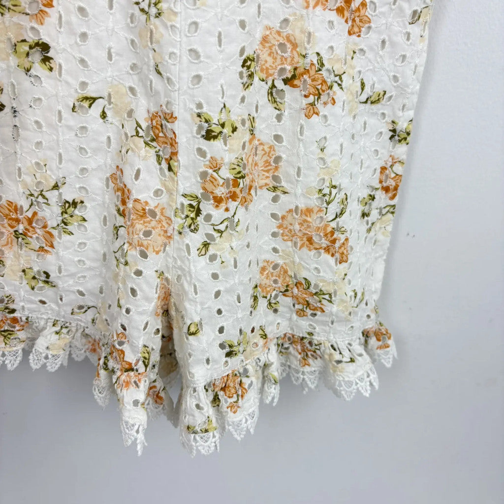 River Island fehér virágmintás jumpsuit 134