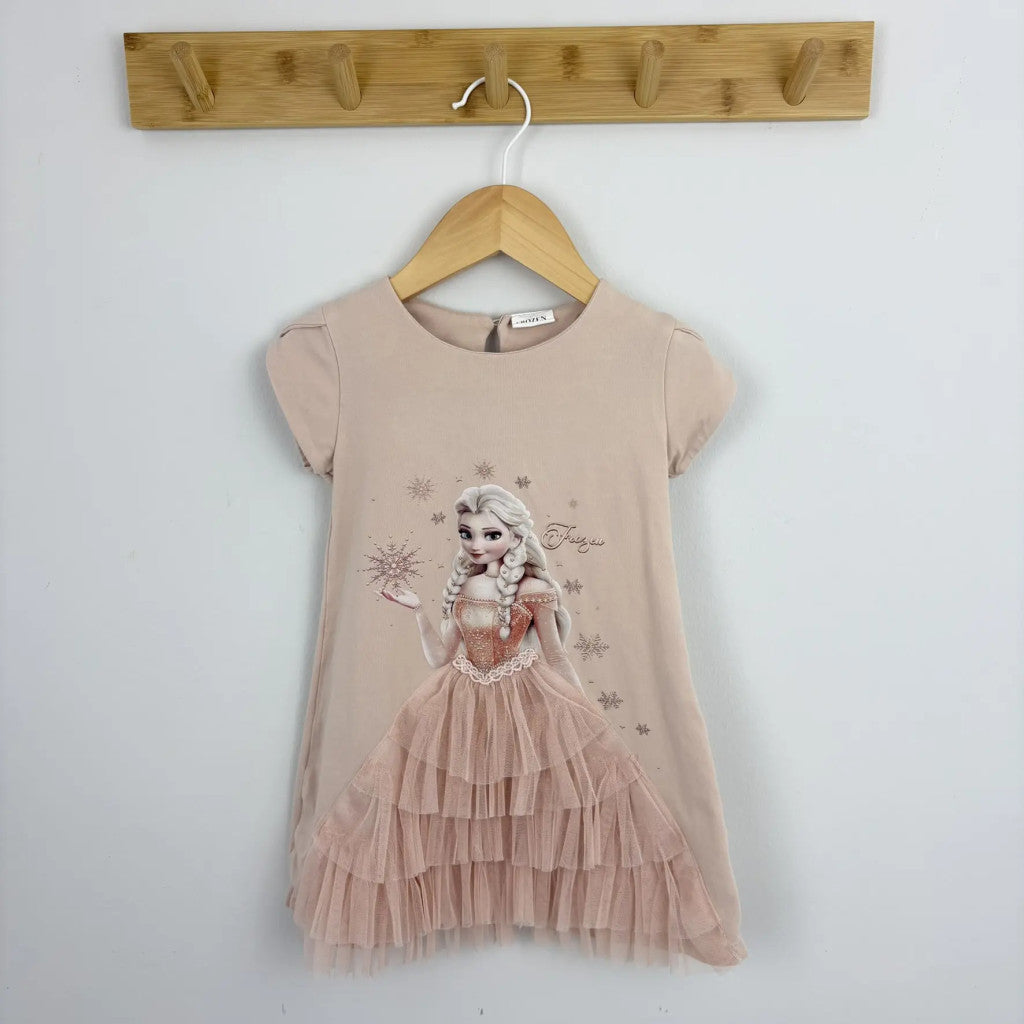 Frozen rózsaszín Elsa mintás ruha 92
