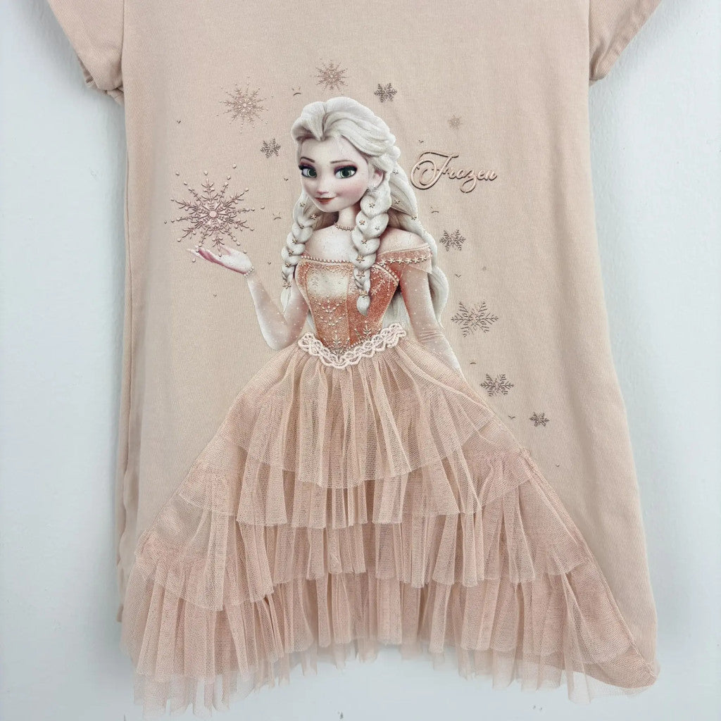 Frozen rózsaszín Elsa mintás ruha 92
