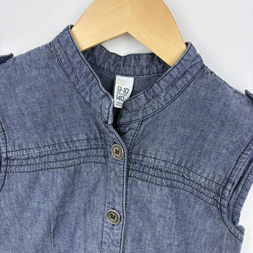 Zara sötétkék nyári farmerruha 140