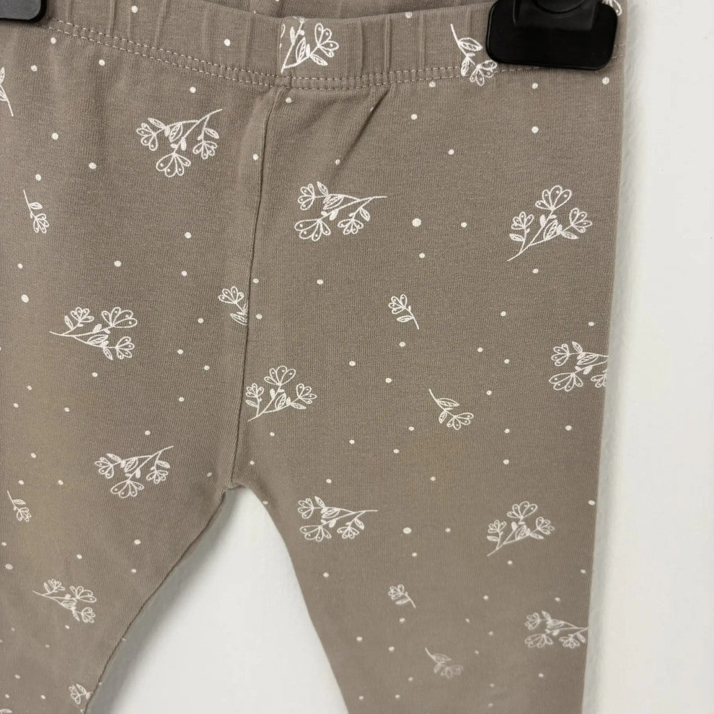 So Cute világosbarna virágos leggings 80