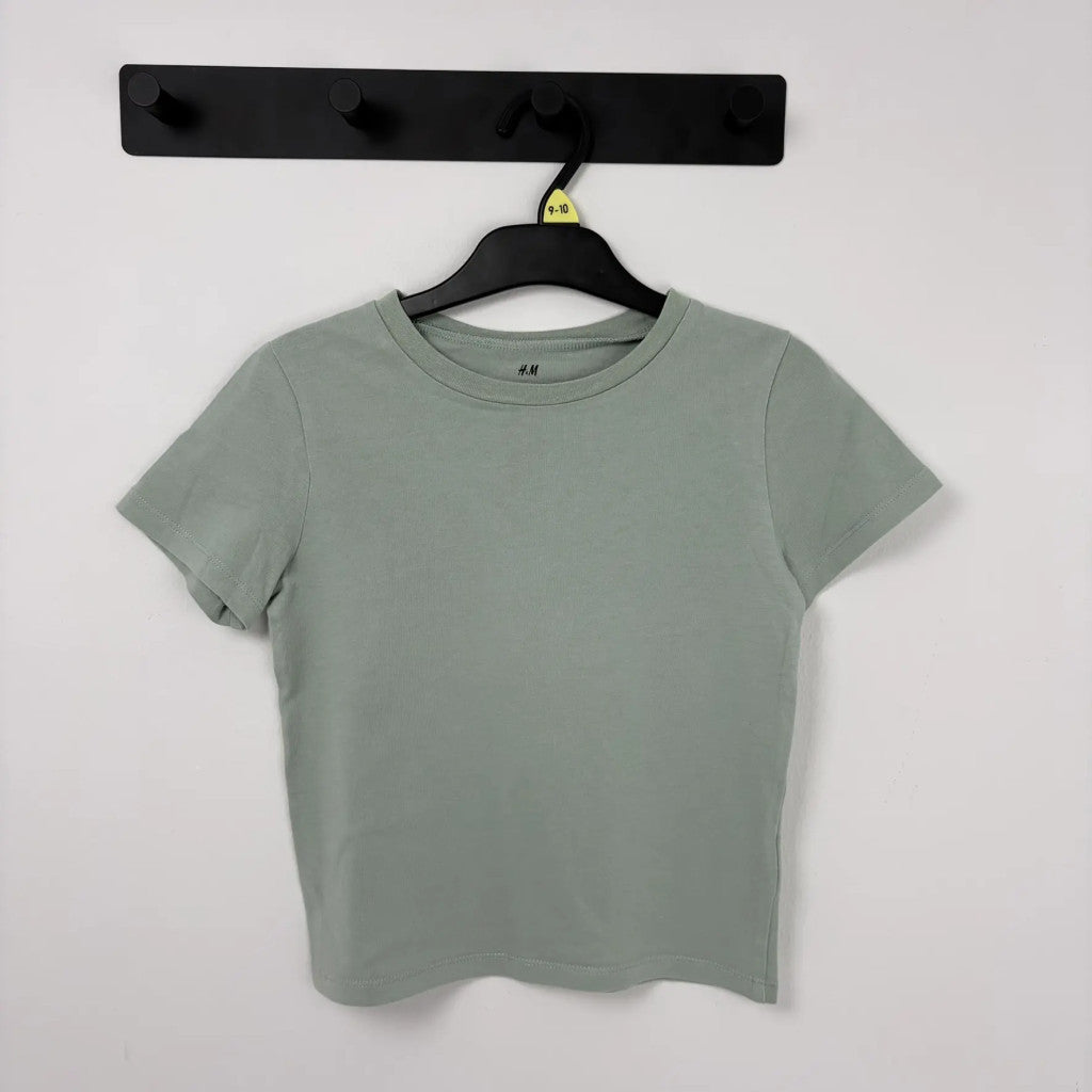 H&M Kekizöld basic póló, fiú (110-116)