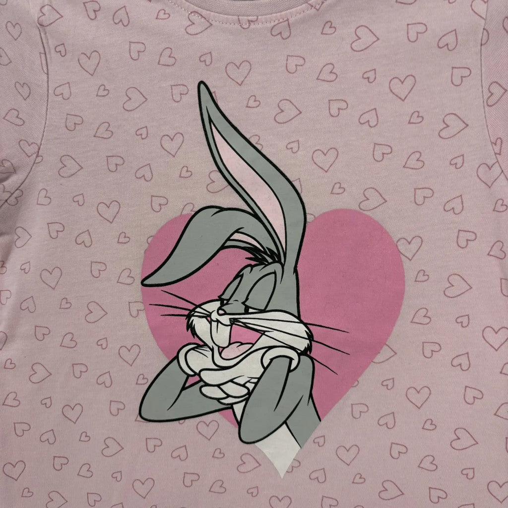 Looney Tunes rózsaszín Bolondos dallamok póló, lány (128)