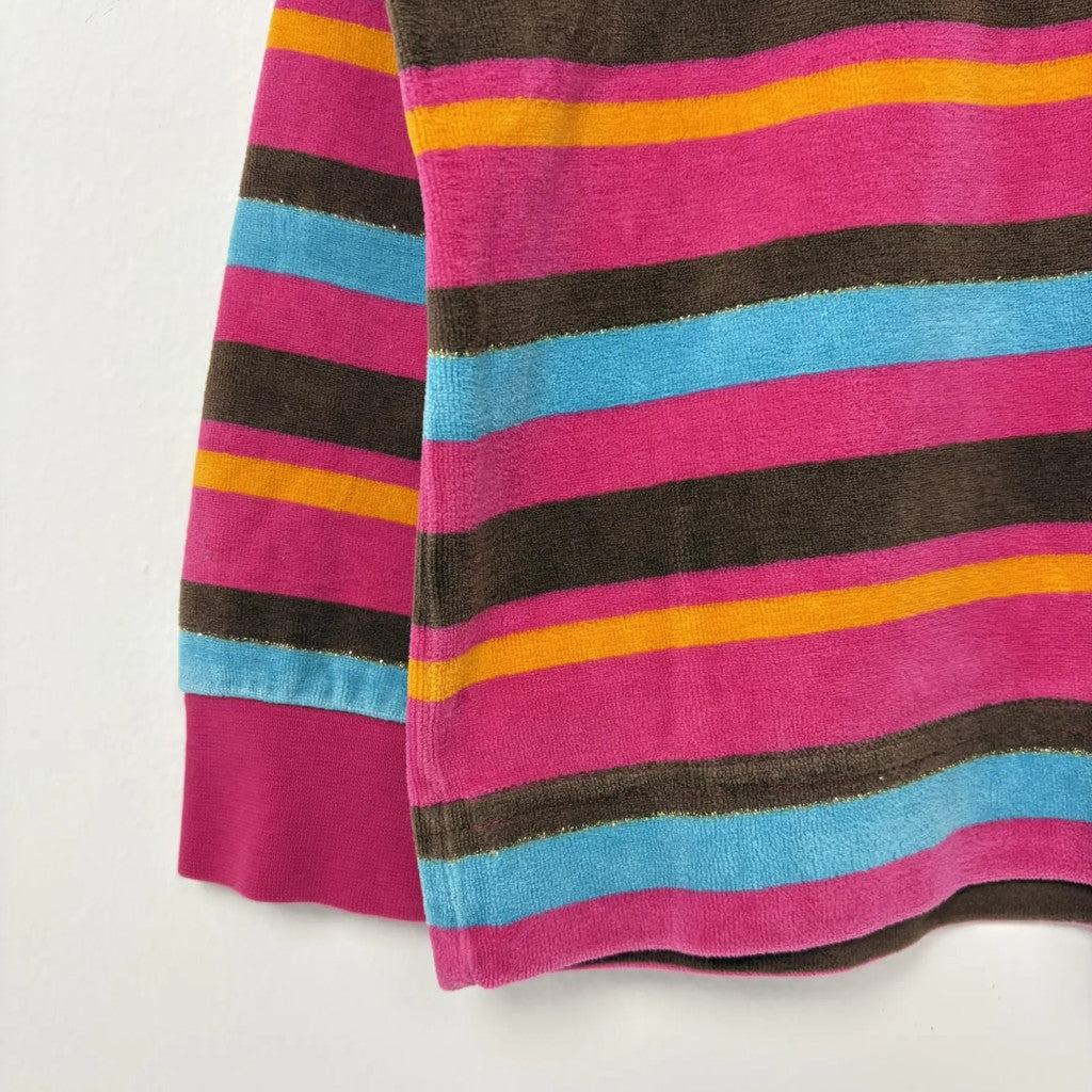 H&M Színes csíkos lány pulóver (116)