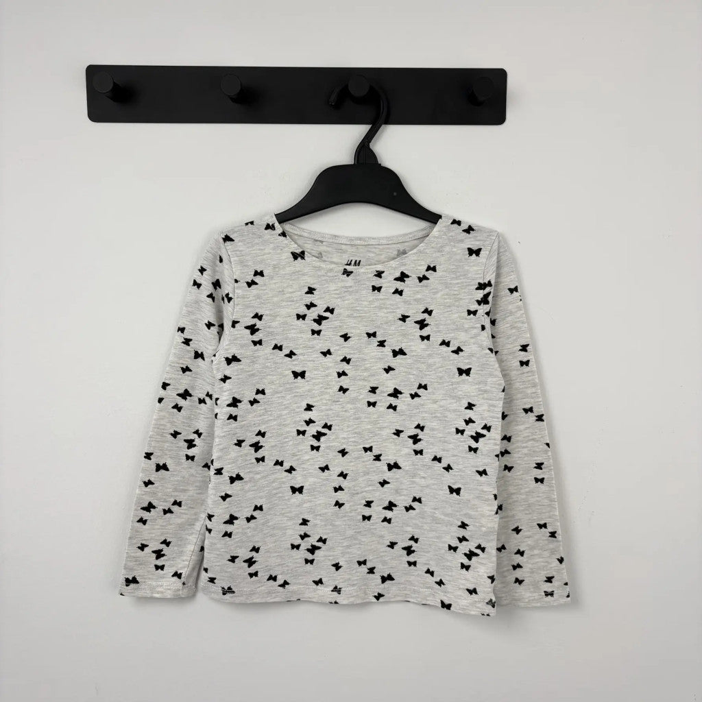 H&M pillangós hosszú ujjú felső 110-116