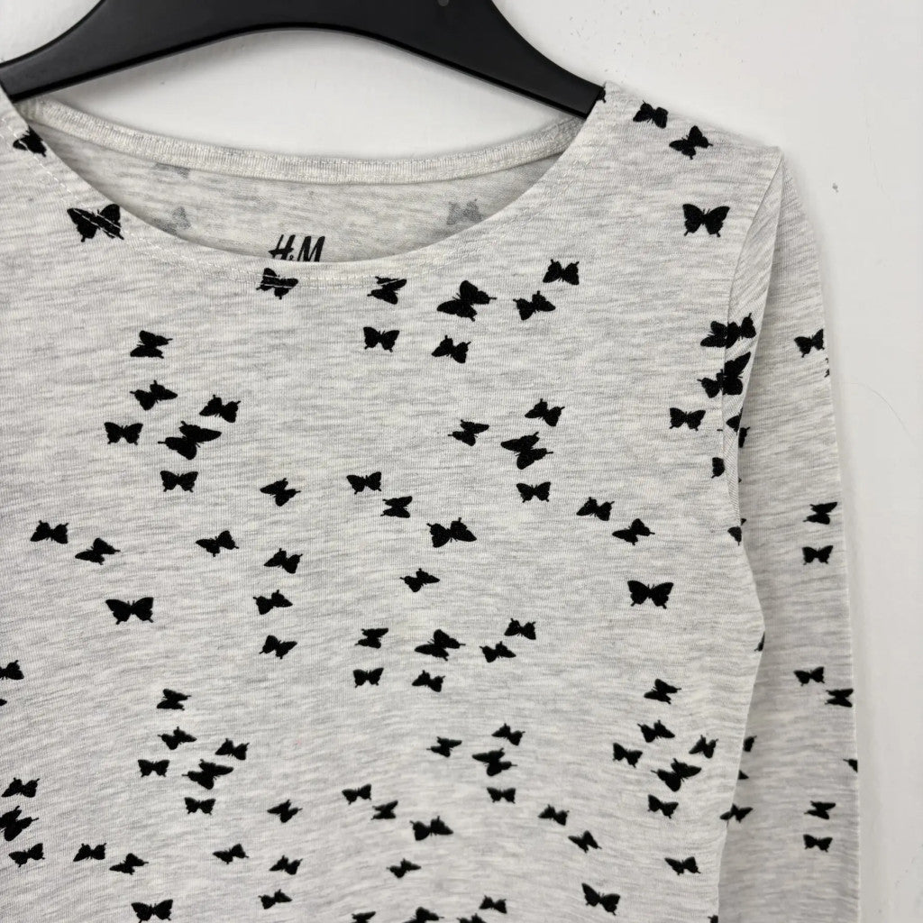 H&M pillangós hosszú ujjú felső 110-116