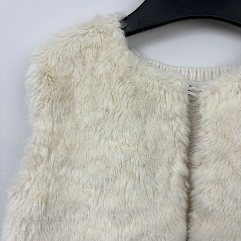 H&M Fehér szőrmés mellény 110-116